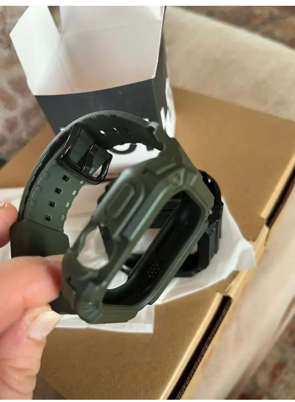 Svisvipa Rugged Armor Pro Watch Band 2-Pack (Black, Army Green)
